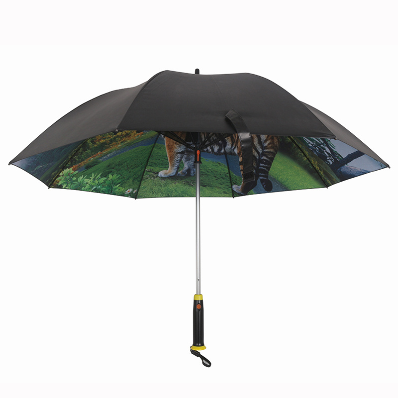 Ok Umbrella new design 23 inch air conditioning fan and mist umbrella with safe screen mesh