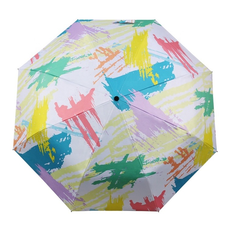 Ok Umbrella chinese umbrellas with logo prints in summer parasol umbrellas 3 folding paraguas for adults