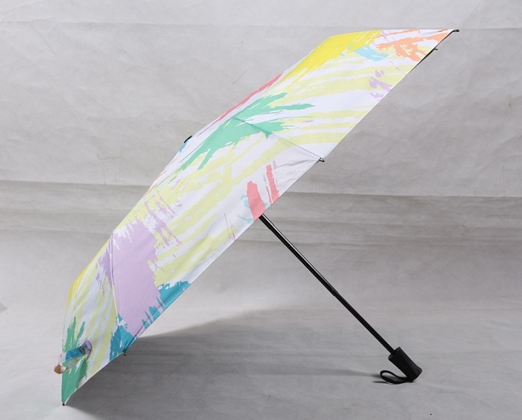 Ok Umbrella chinese umbrellas with logo prints in summer parasol umbrellas 3 folding paraguas for adults