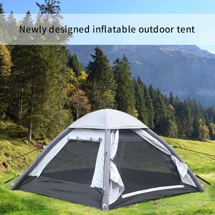 Ok newly designed inflatable outdoor double layer tent for two people