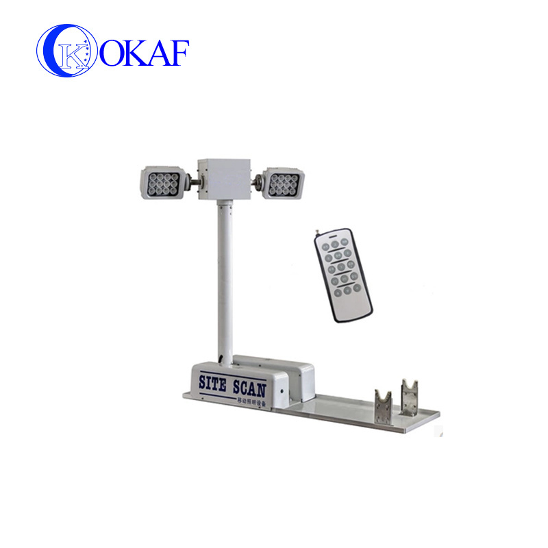 Compact Design Vehicle Roof Mounted Telescopic Mast High Bright Telescopic LED Night Scan Light Tower