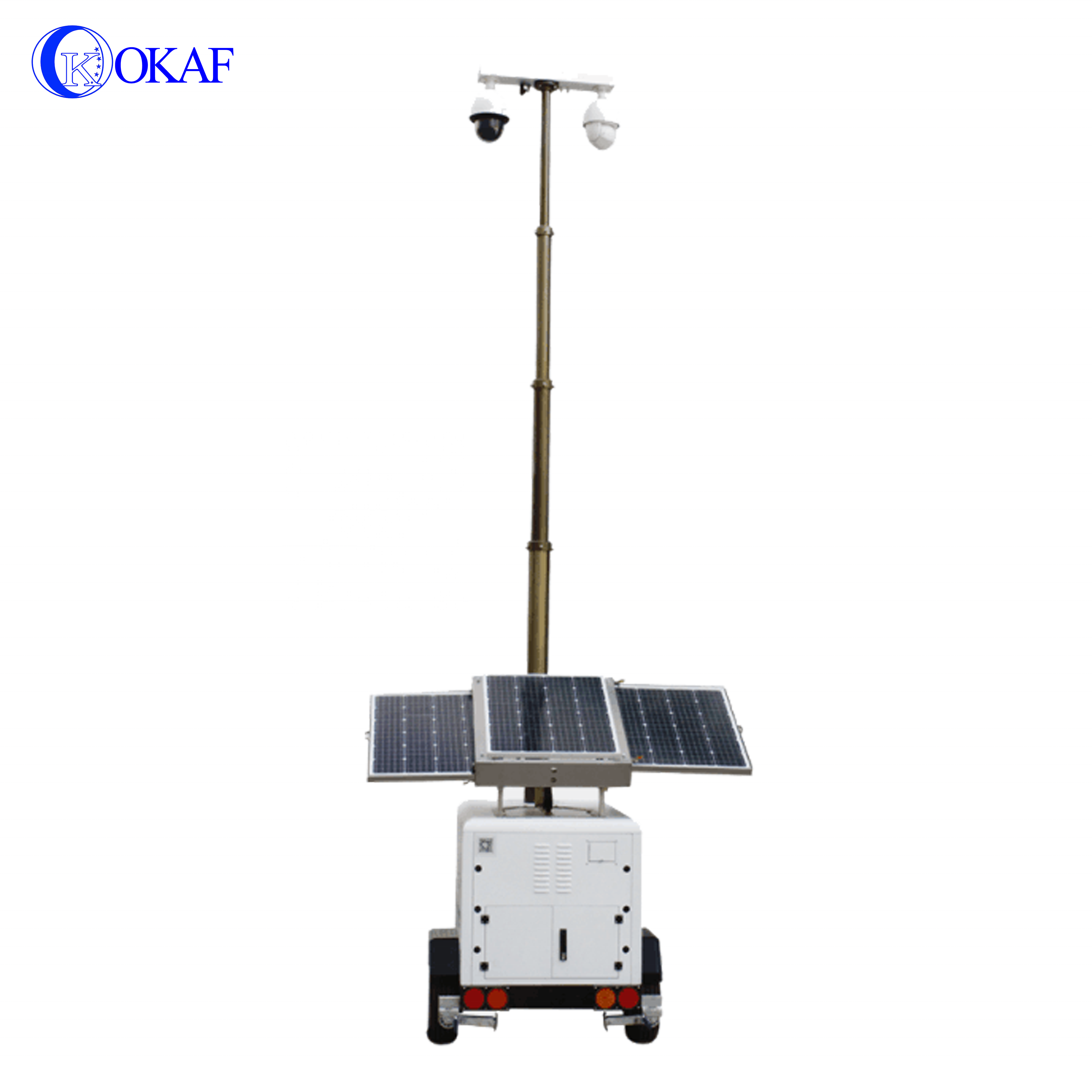 OK-PR07 Okaf  CCTV Camera Surveillance Trailer  Mobile Solar CCTV Tower