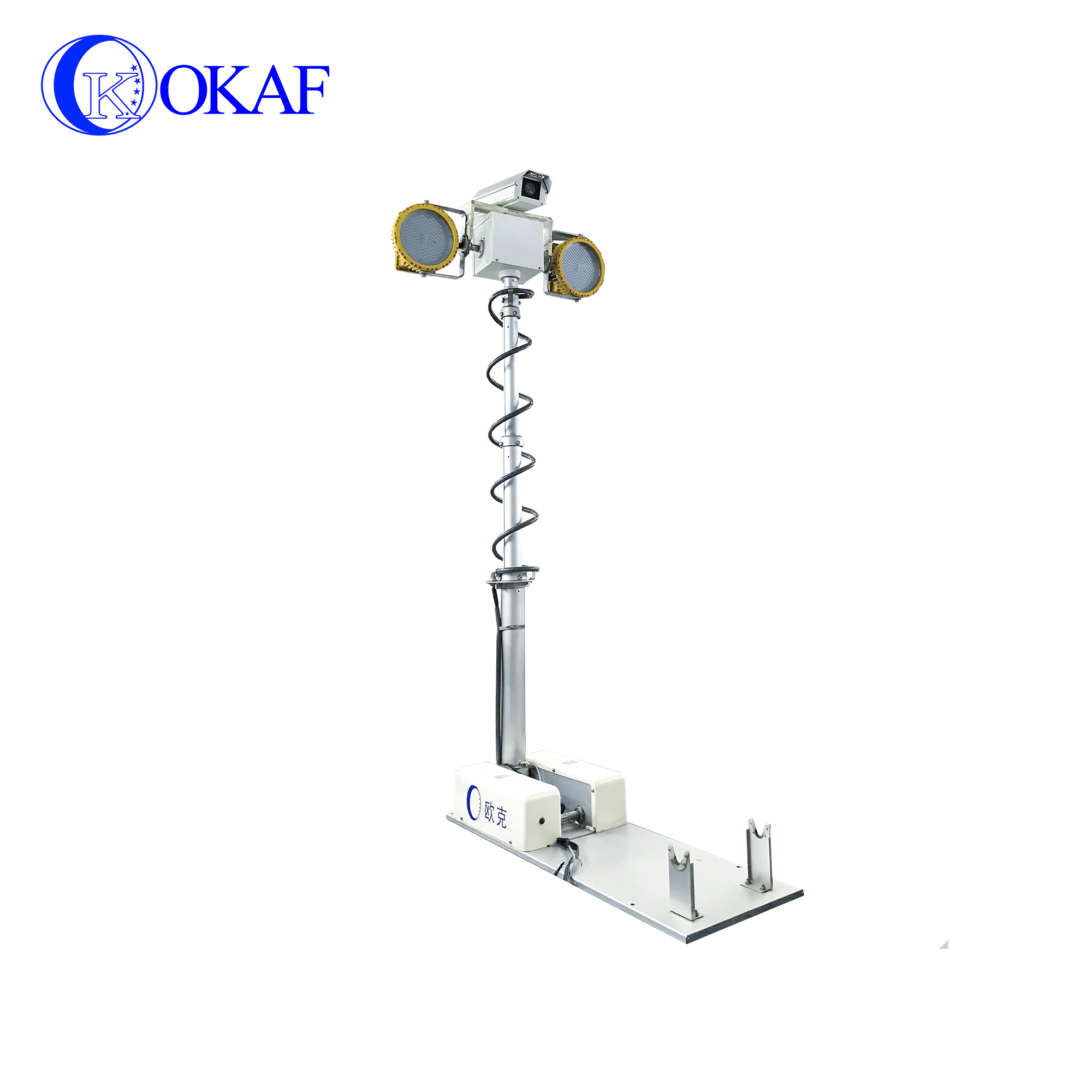 Okaf  1.8M 2.5m 3.5m Night Scan vehicle roof Mounted Telescopic light tower