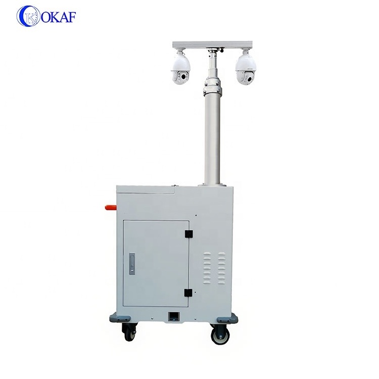 Rapid Deployment Security CCTV Camera Tower Mobile Video Surveillance Trailer