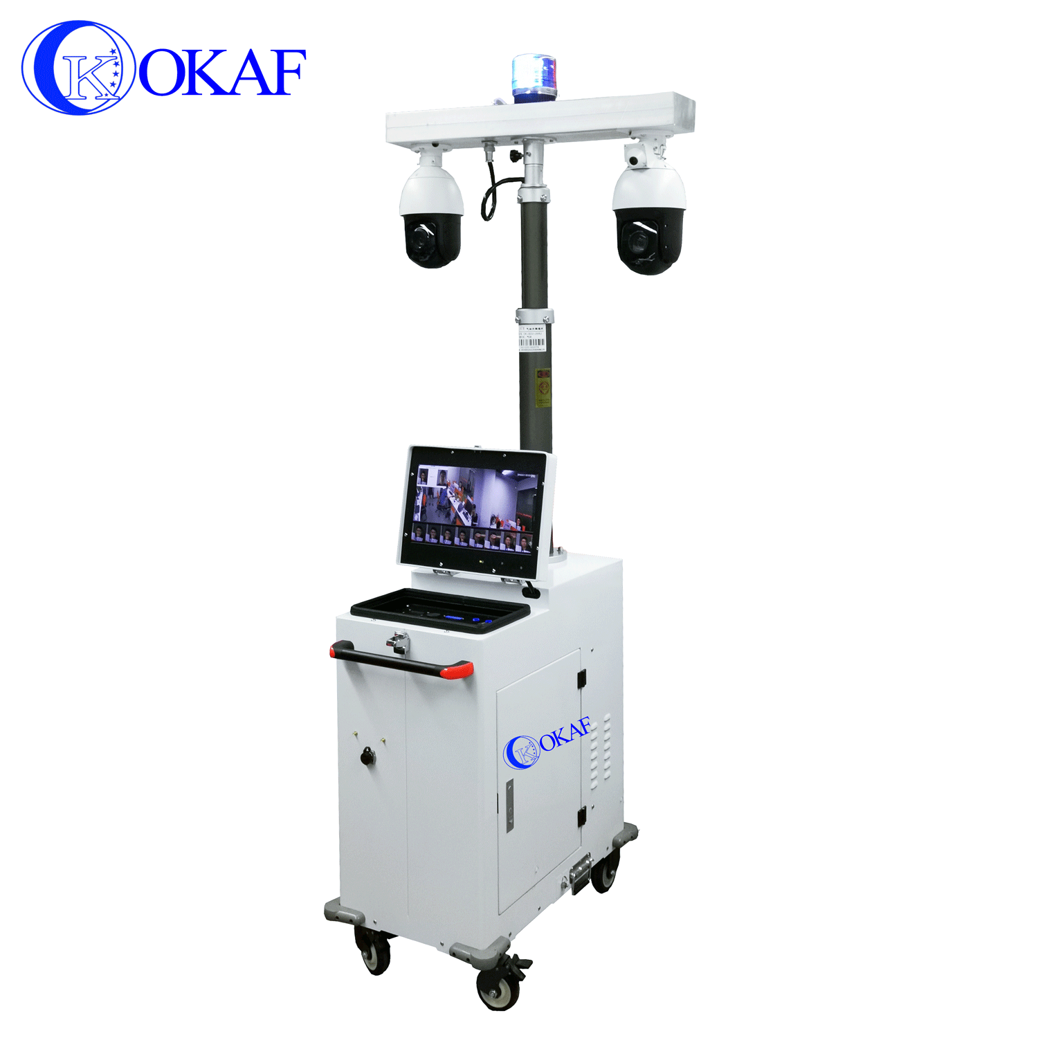 Rapid Deployment Security CCTV Camera Tower Mobile Video Surveillance Trailer