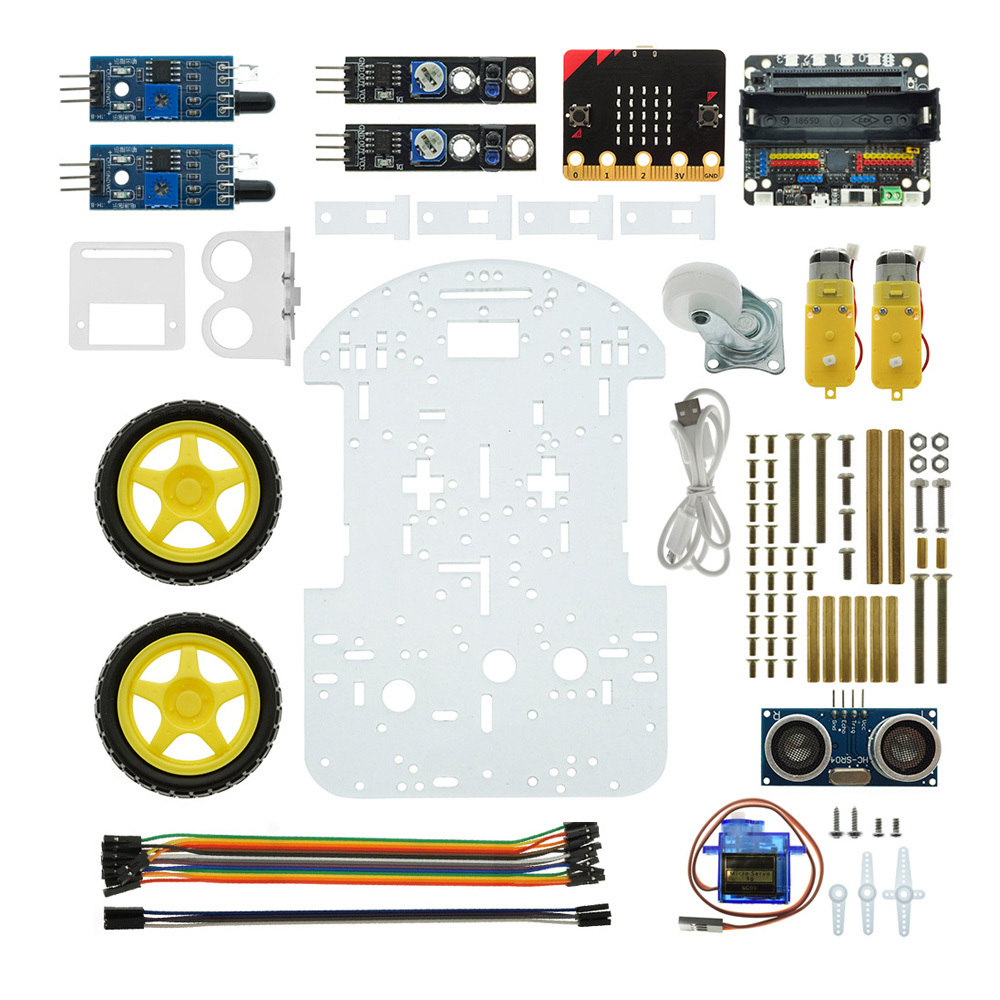 Smart Robot Car Chassis Kit SG90 HC-SR04 Ultrasonic Sensor Obstacle Avoidance Sensor Module