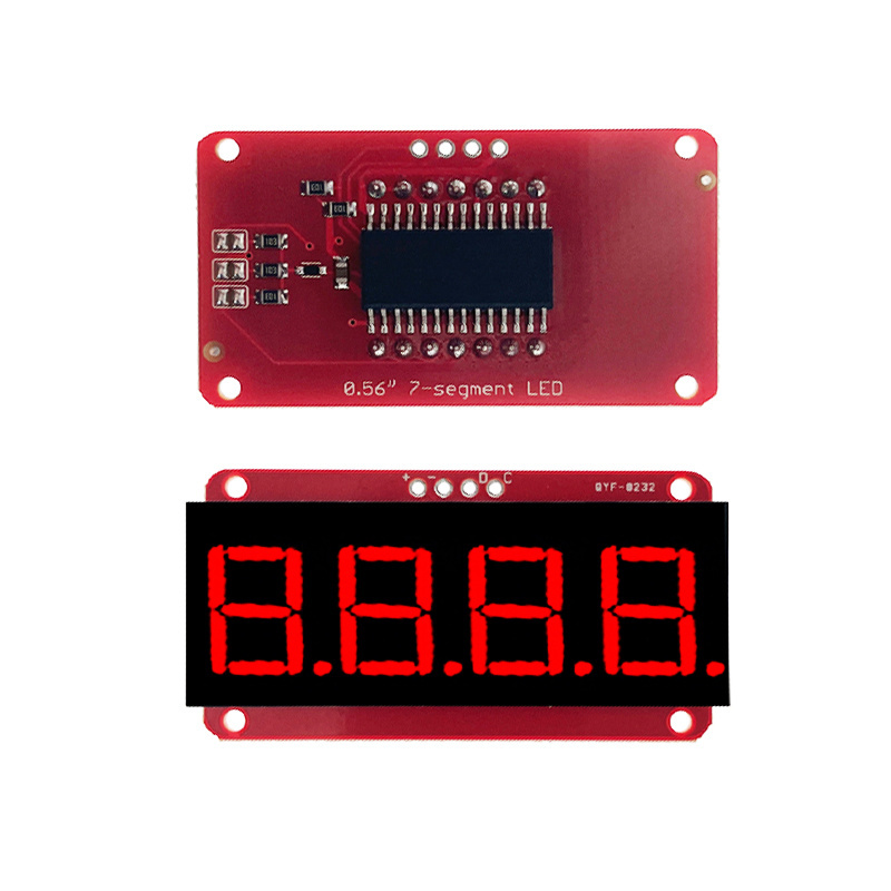 OKY4086-4 LED Display 0.56 Inch 4 Digit Nixie Tube Display Module LED Display Control line 2 Control HT16K33 for DIY