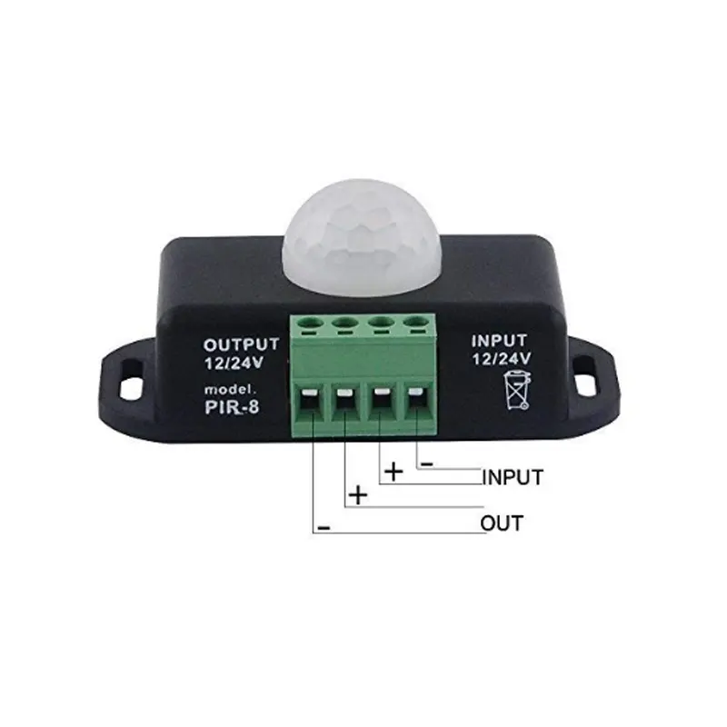 8M DC 12V To 24V Detector PIR Sensor Infrared  Motion Sensor Switch Infrared Switch