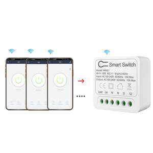 Tuya Wifi Mini Smart Switch 10A/16A 2-Way DIY Switches SmartLife App Timer Module Support Alexa Google Home Alice Voice Control