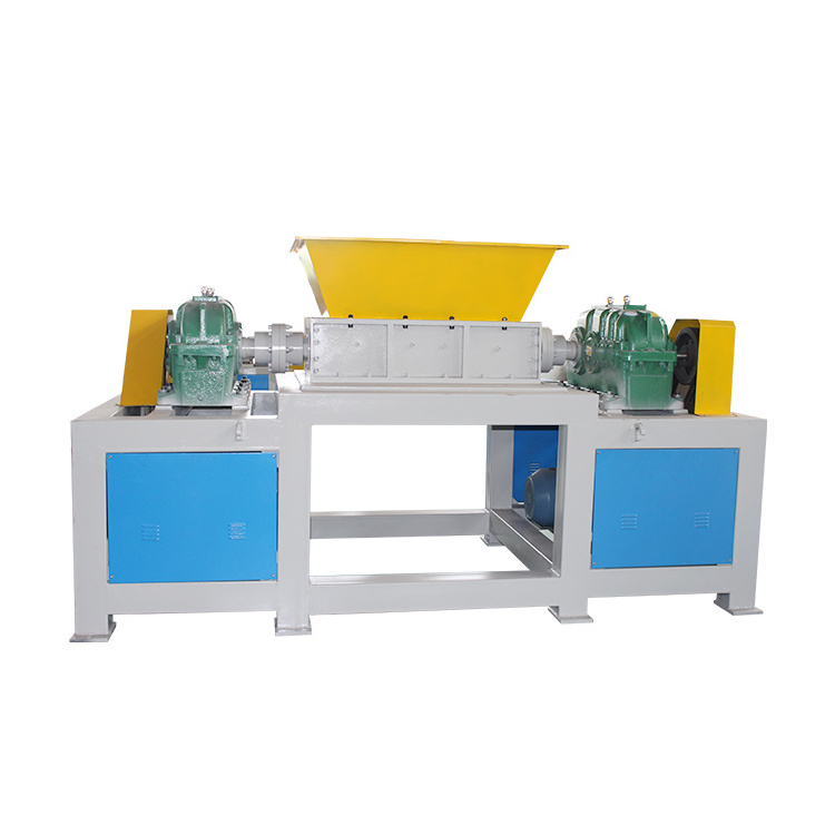 High Efficiency Double Shaft Shredder Shredder for Recycling Wood Paper Tray Drum Bottle