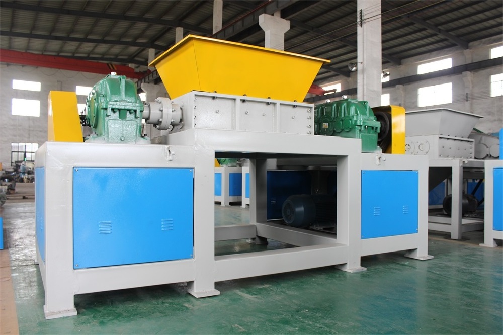 High Efficiency Double Shaft Shredder Shredder for Recycling Wood Paper Tray Drum Bottle