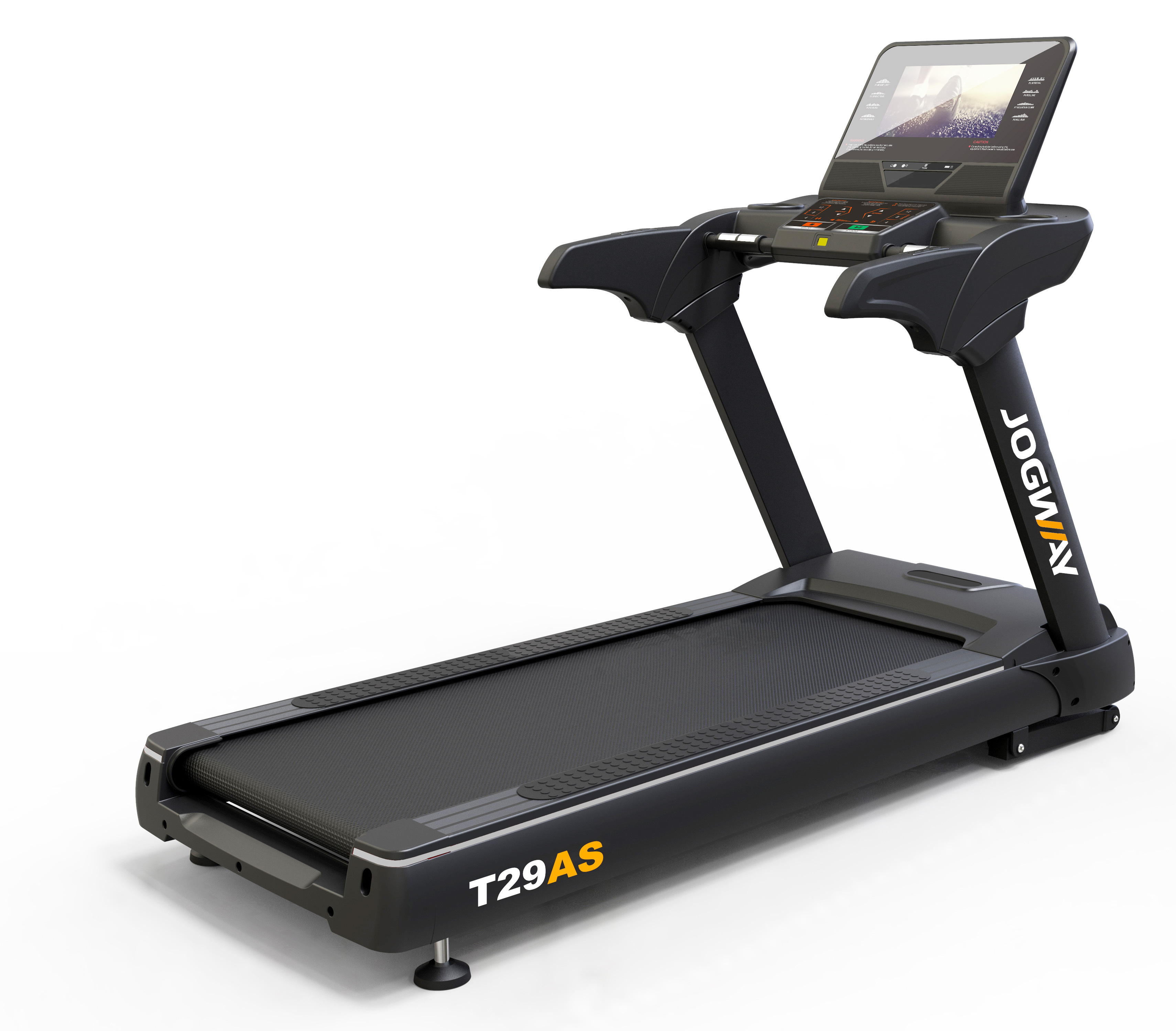 Big 16.5 inch screen 15 grade incline large running belt semi commercial treadmill electric newest treadmill