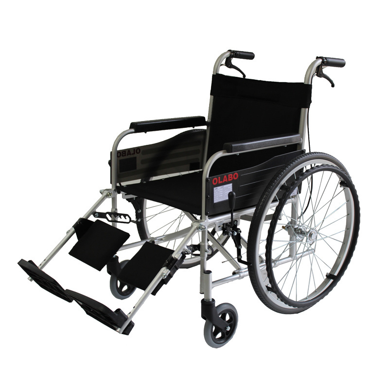 2022 Shandong Manual Steel Wheelchair / Silla ruedas at best wheelchair tyes price for sale