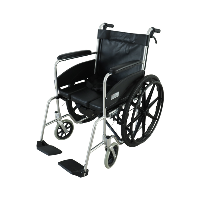 2022 Shandong Manual Steel Wheelchair / Silla ruedas at best wheelchair tyes price for sale