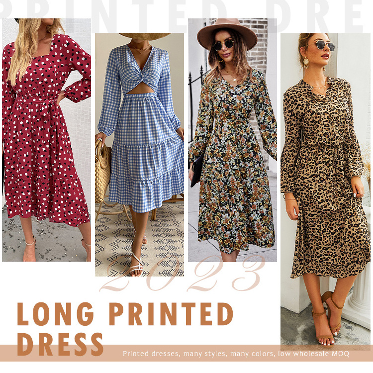 Undefined High Quality Wholesale Womens Floral Casual Sexy Dress Bulk Clothing Summer Maxi Dresses Women Wholesale