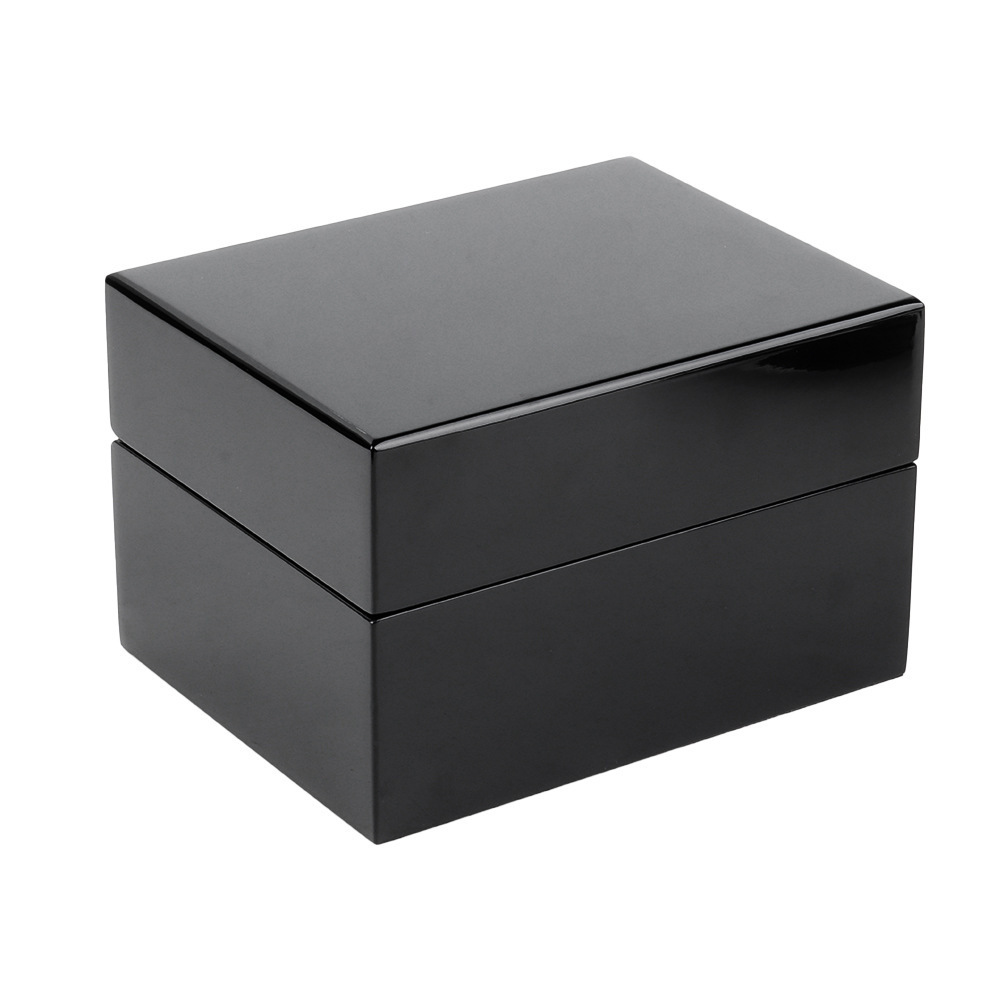 Glossy Piano Paint Luxury Single Black Wooden Watch Box Manufacture Custom Logo Printed Watch Display Case