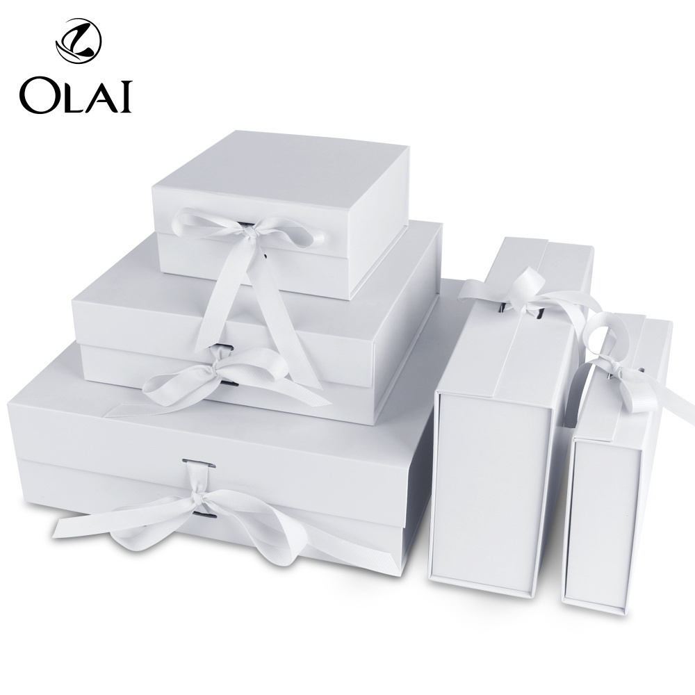 OLAI Flip Structure Clothes Shoes Package Case Magnetic Closure Paper Box Folding Gift Cardboard Boxes