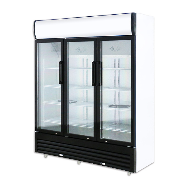 Supermarket Commercial Vertical Upright Freezers Display Beverage Refrigerator Showcase With Glass Door Freeze