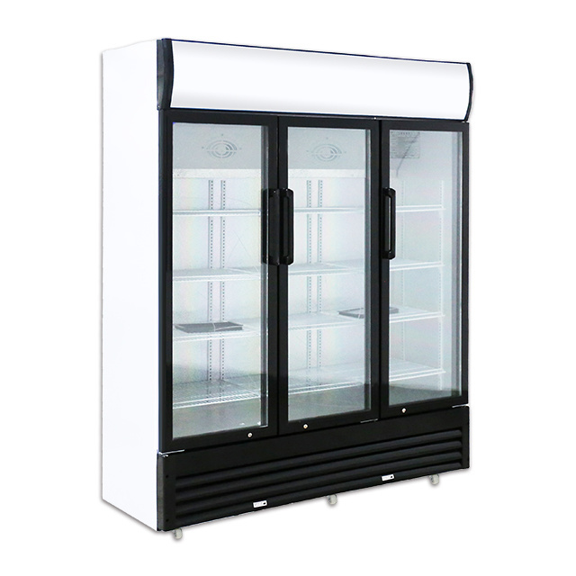 Supermarket Commercial Vertical Upright Freezers Display Beverage Refrigerator Showcase With Glass Door Freeze