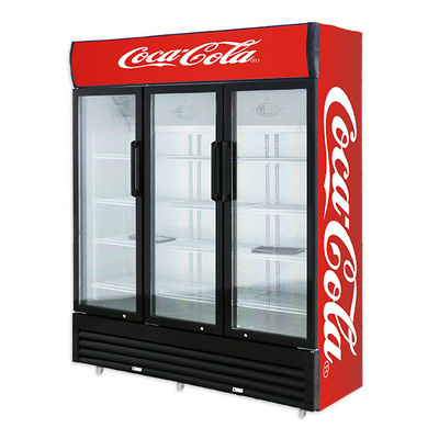 Supermarket Commercial Vertical Upright Freezers Display Beverage Refrigerator Showcase With Glass Door Freeze