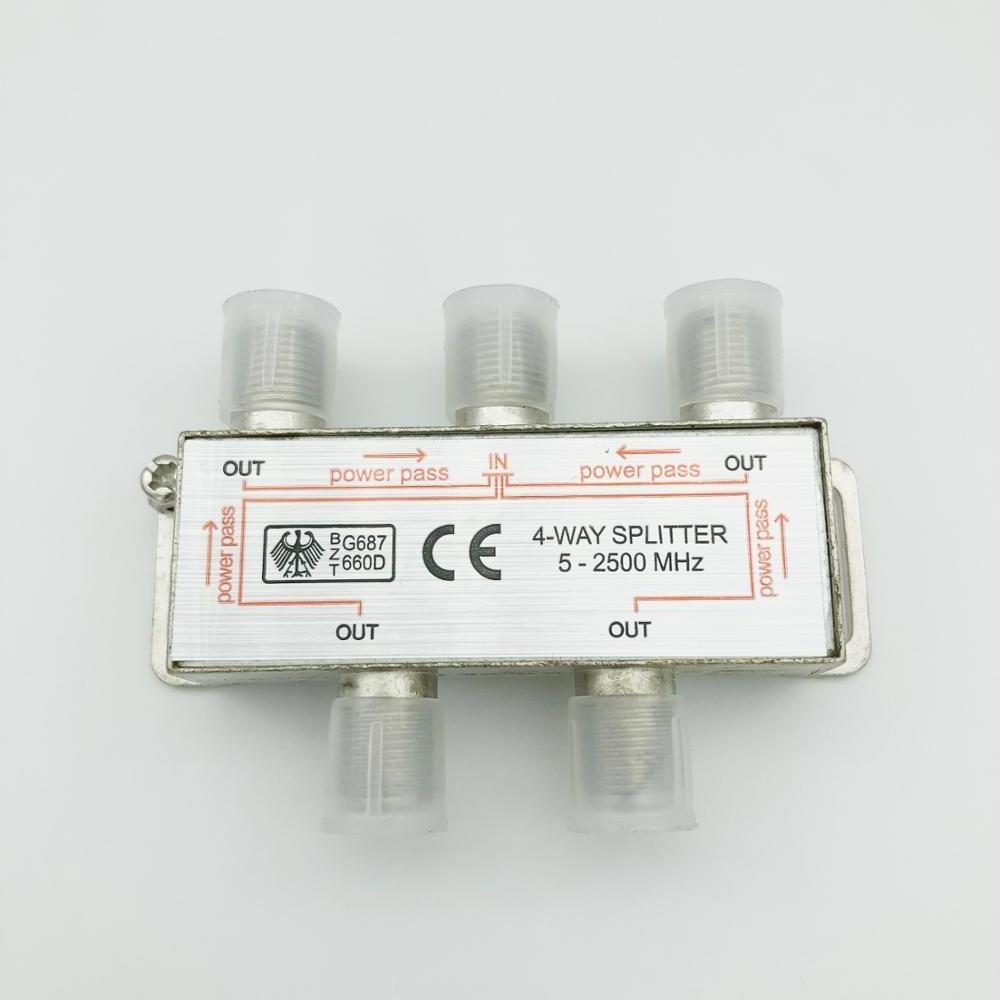 CATV Outdoor 5-2500MHZ Splitter 4 Way Splitter F female connector