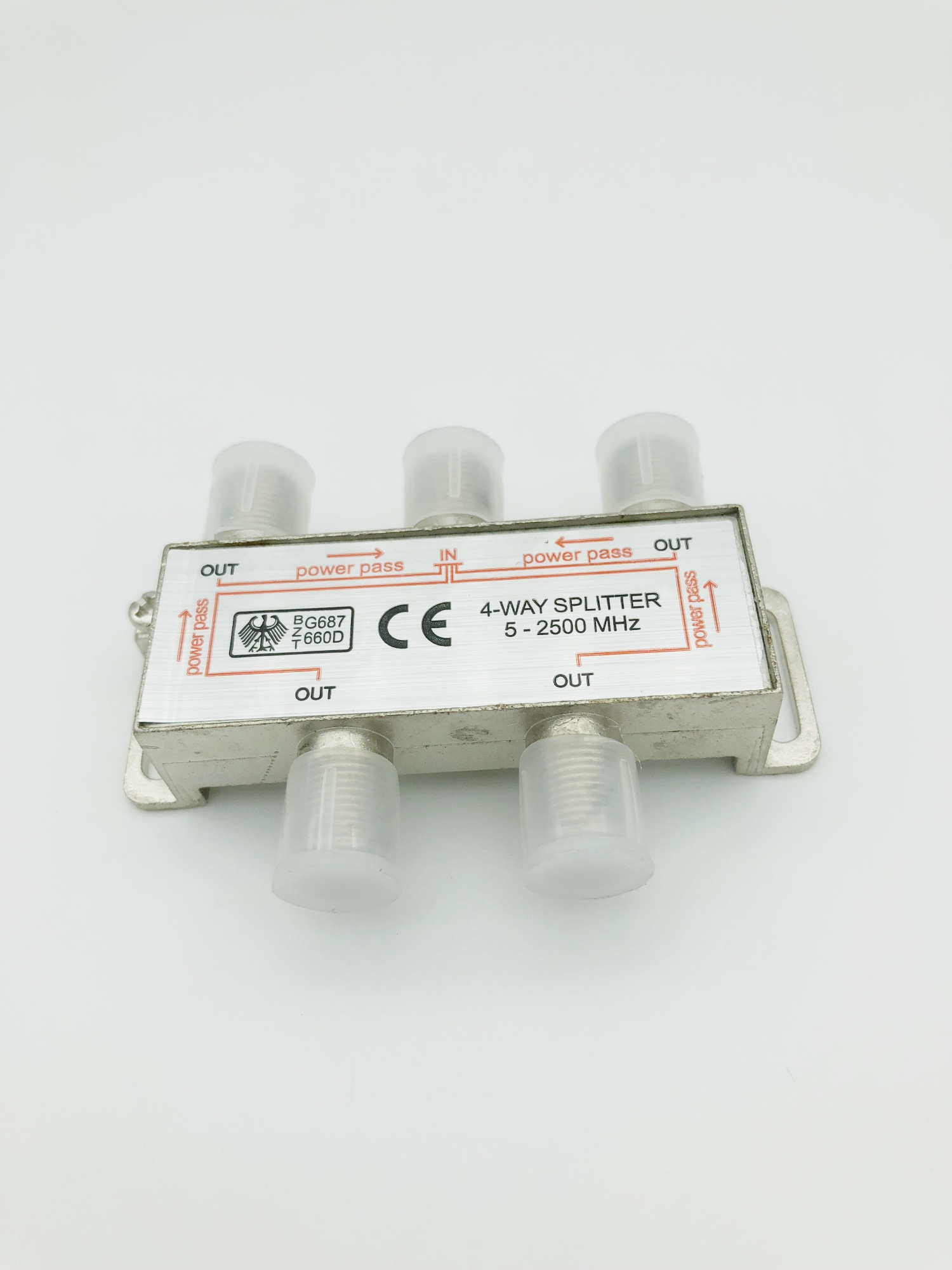 CATV Outdoor 5-2500MHZ Splitter 4 Way Splitter F female connector