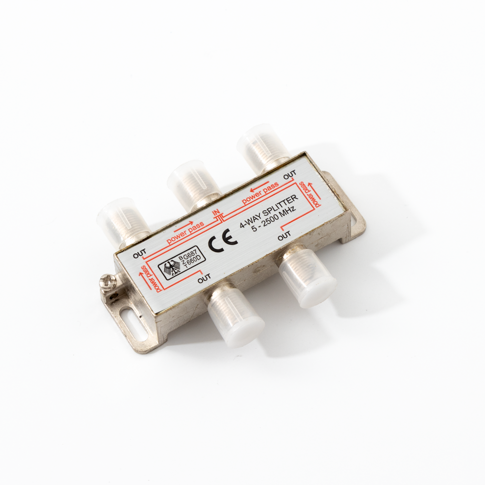 CATV Outdoor 5-2500MHZ Splitter 4 Way Splitter F female connector