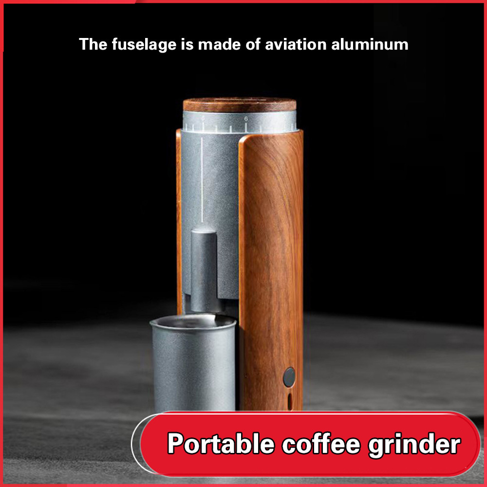 Portable Coffee Maker Bean Bin 25g Espresso Grinder With 2400Mah Built-In Lithium Battery Coffee Grinder For Espresso 20w