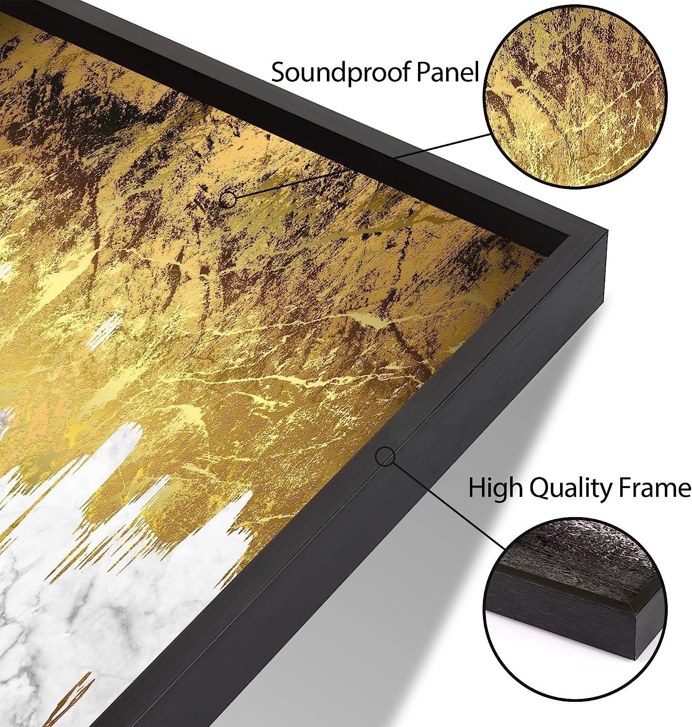 Olanglab 2 Pack Framed Art Decorative Sound Dampening Sound Absorbing Wall Panels for Studio Acoustic Treatment