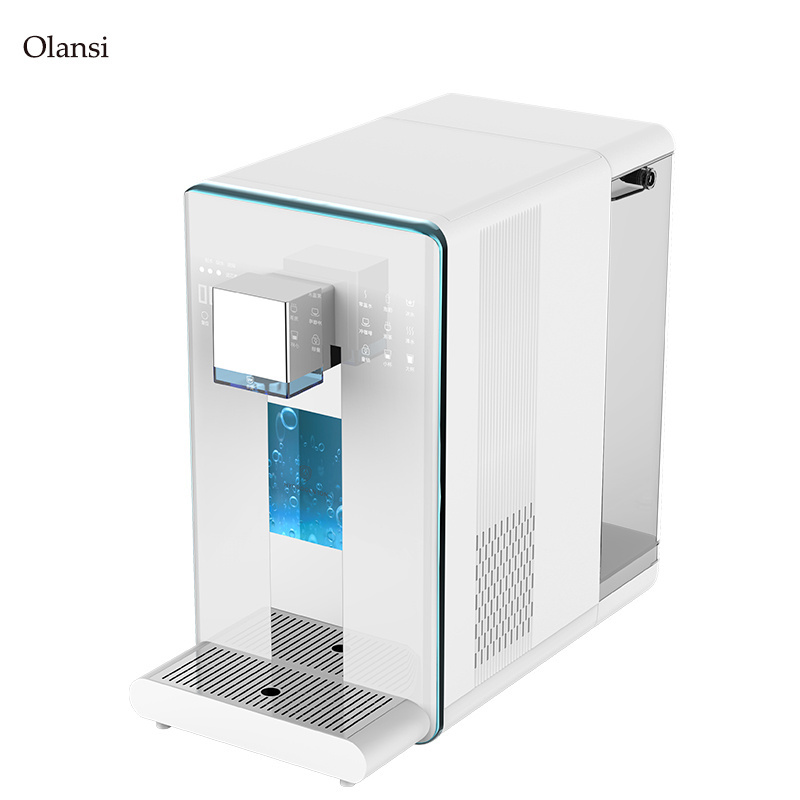 Alkaline Hydrogen Water  tabletop Automatic Instant Hot And Cold All-in-one Ro Reverse Osmosis Water Filter Water Dispenser