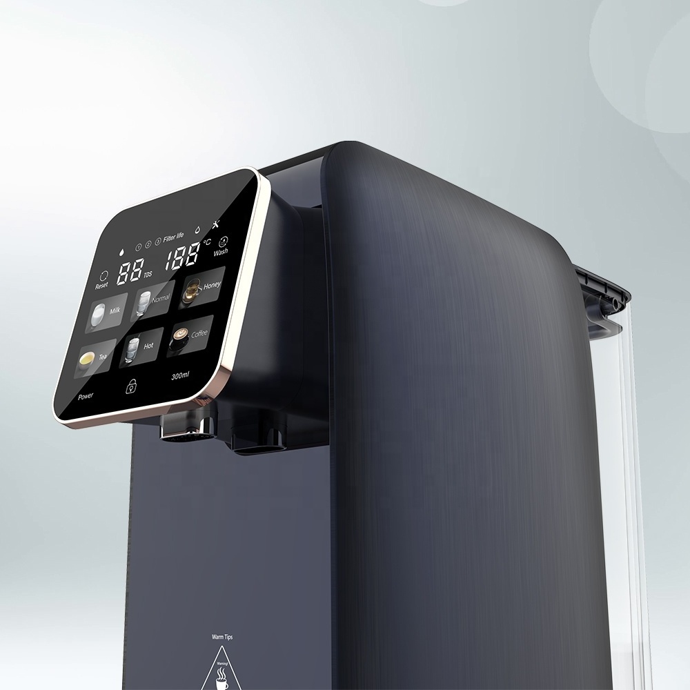 Power Saving Countertop 6-Stage Temperature-controlled Water Purifiers Dispenser With Reverse Osmosis RO Filter System