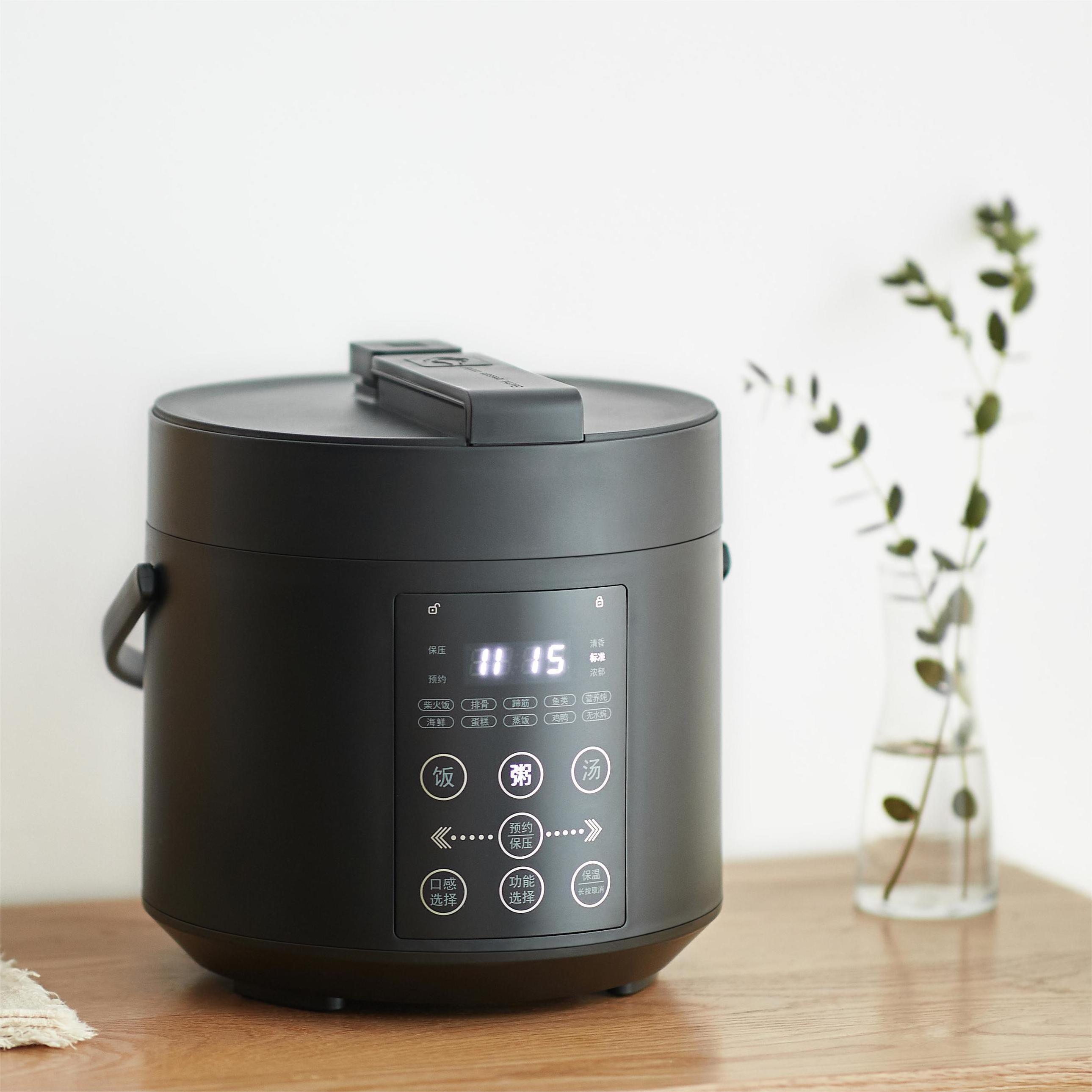 High Quality 2L Multi-functional Electric Pressure Cooker Rice Cooker Non-stick Ceramic Coating Black & White