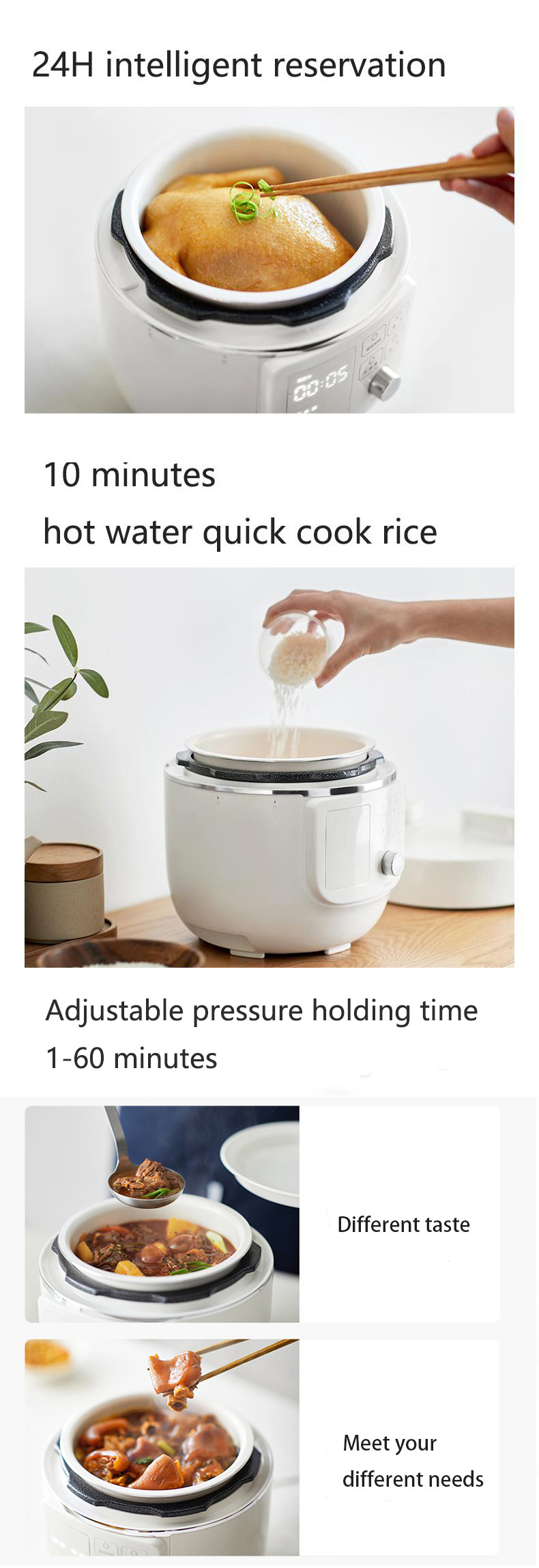 Electric Pressure Cooker Multifunctional Rice Cooker Ceramic Inner Pot For Electric Pressure Cooker