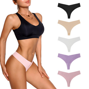 Women sexy seamless thongs and g string one piece low waist OEM design sexy underwear for women