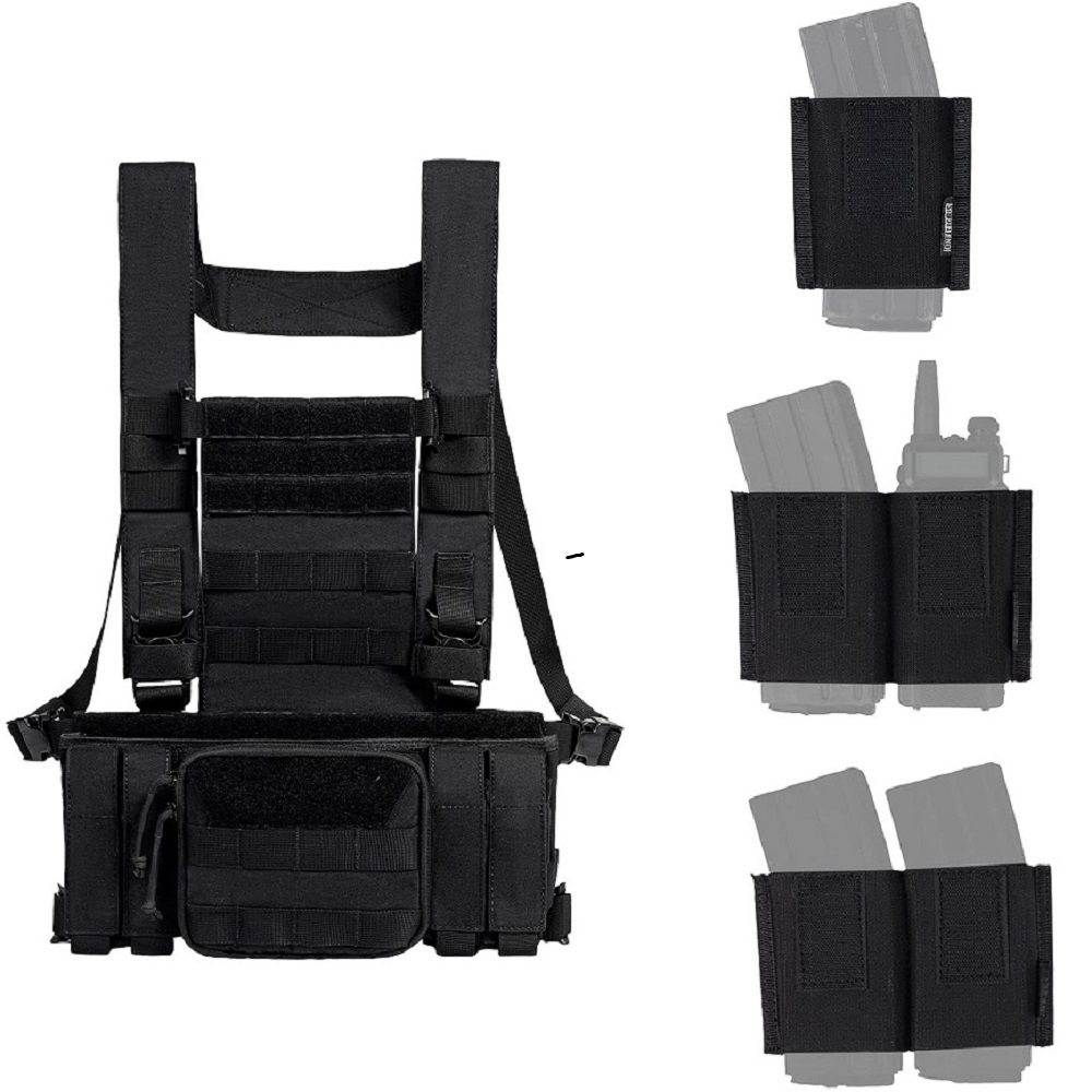 FREE SAMPLE Training Vest Chest Rigs Kit with Sewn-in Tool Pouch Lightweight Camouflage vest