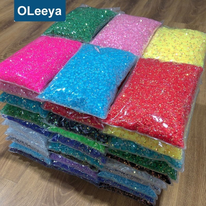 Rhinestone Flatback Bulk Large Stock Spot Ab Jelly Resin for Resin Crafts Glass Rhinestones Bulk Wholesale Nail Rhinestones