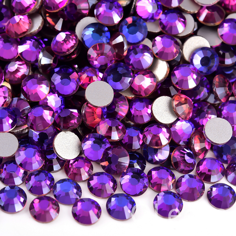 Oleeya Wholesale SS3-SS30 Heliotrope Crystal Stones Non Hotfix Strass  Purple Series Flatback Glass Rhinestones For Craft