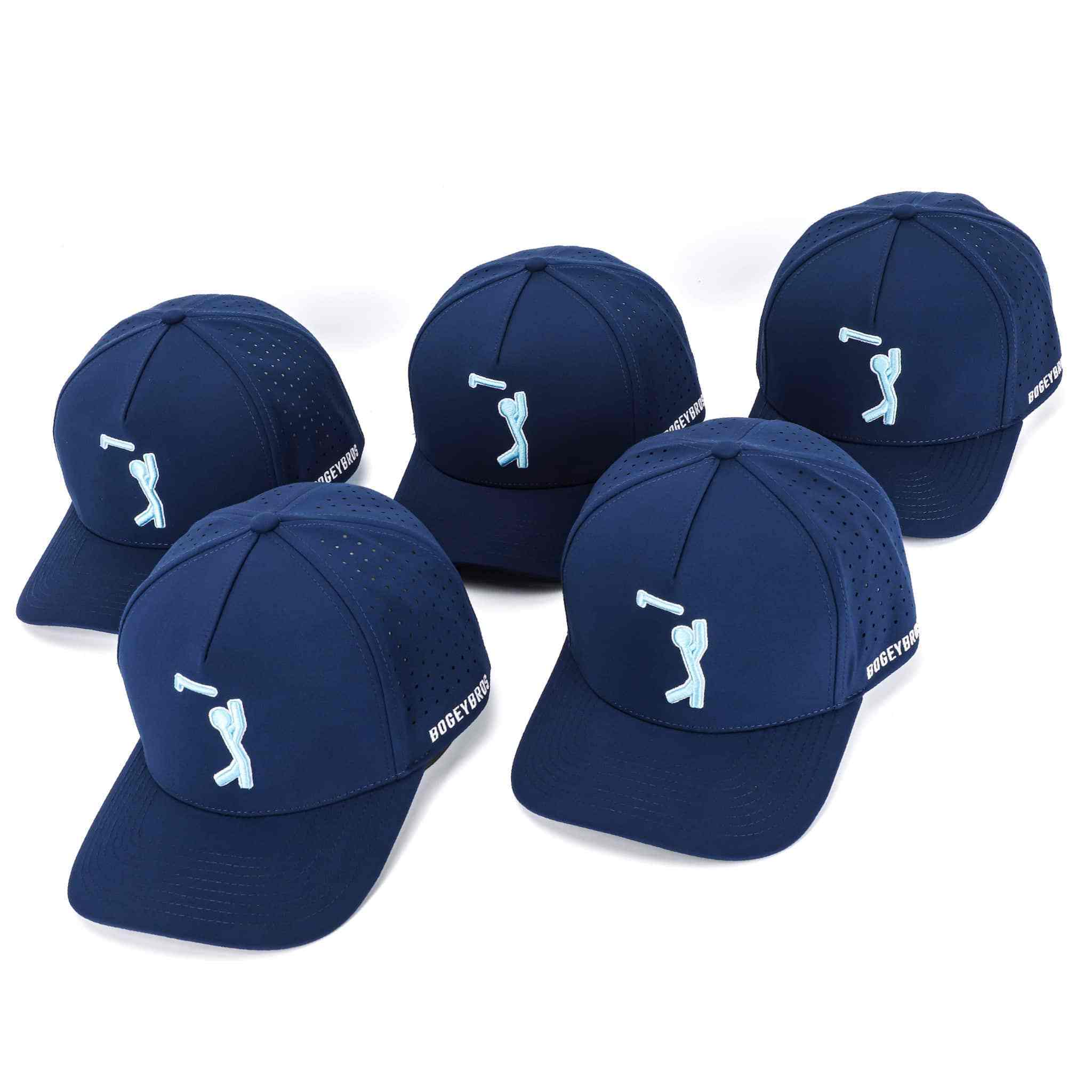 Wholesale Custom 3D Embroidery 5 Panel White Polyester Performance Sport Hat Men Women Embroidery Gorras Rope Baseball Cap