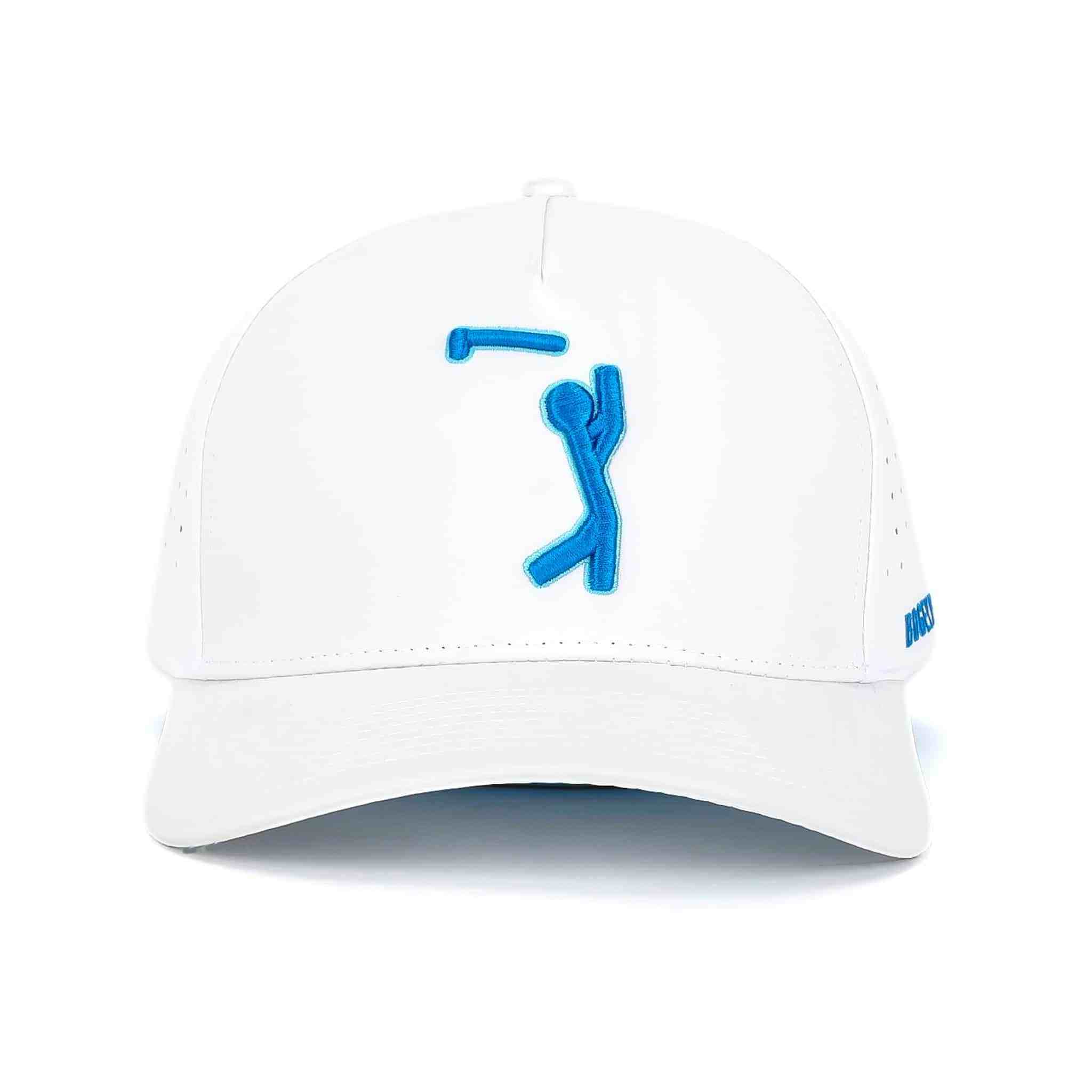 Wholesale Custom 3D Embroidery 5 Panel White Polyester Performance Sport Hat Men Women Embroidery Gorras Rope Baseball Cap