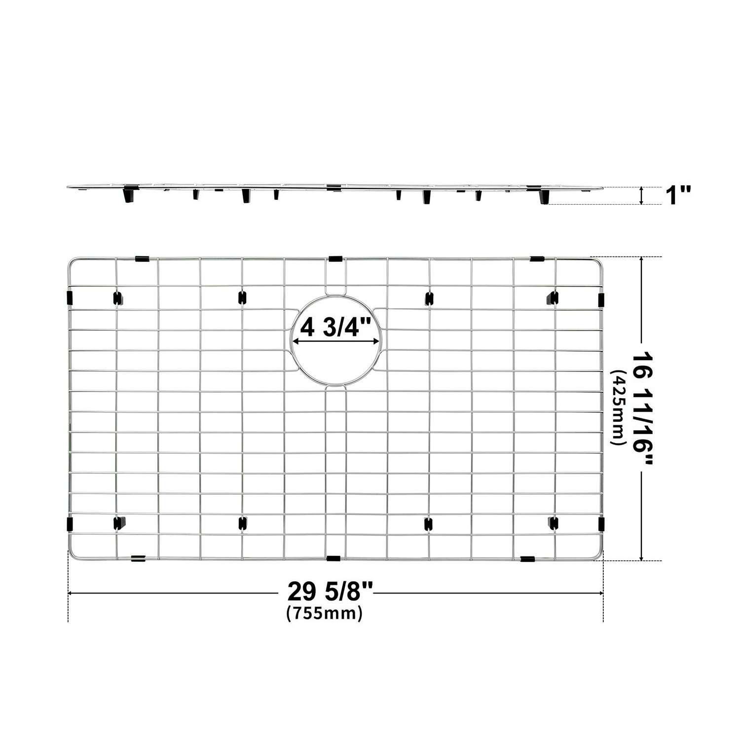 Food Grade 304 Stainless Steel Kitchen Sink Grid Metal Wire Custom Kitchen Sink Bottom Grid for Stainless Steel Sink