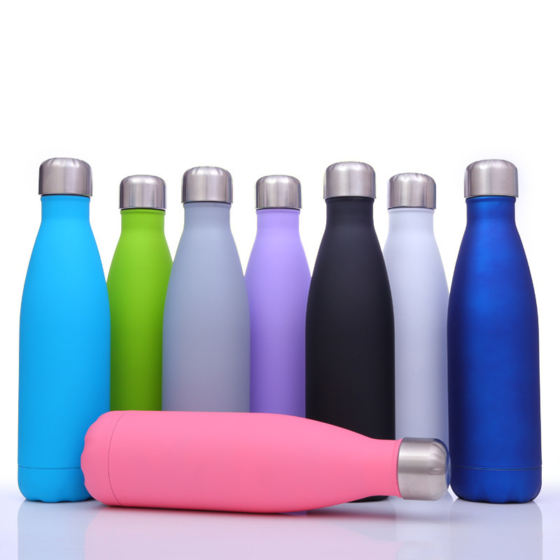 500ml Wholesale custom logo vacuum insulated Cola shaped double wall Stainless Steel Water Bottle