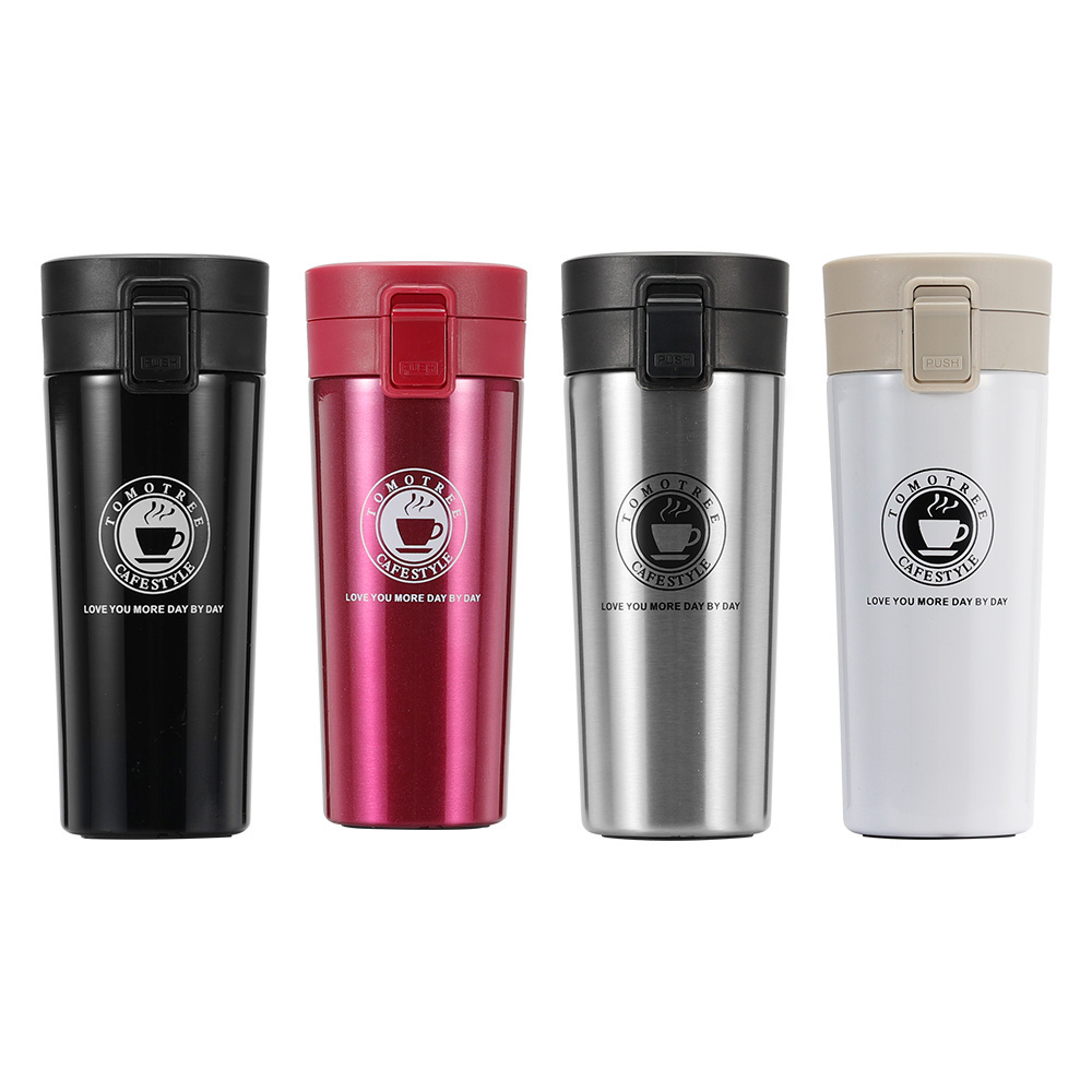 350ml 450ml Classic Vacuum Insulation Coffee Cup Stainless Steel Travel Coffee Mugs with bounce lids