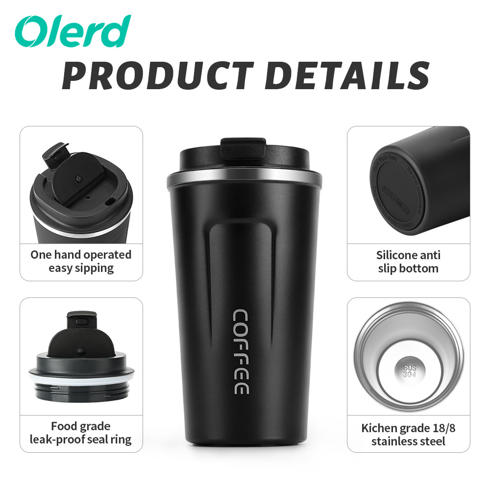 380ml 510ml Eco-friendly Vacuum Insulated Reusable Tumbler Double Wall Stainless Steel Travel Coffee Mug