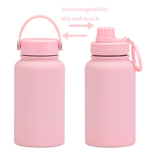 Eco Friendly Drinking vacuum flask water bottle stainless steel insulated water bottles with lid korean style