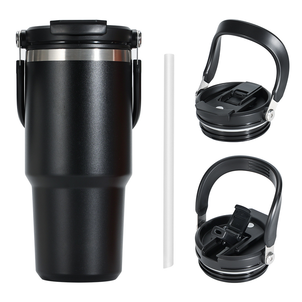 20oz 30oz 40oz Custom Logo Handle Travel Tumblr With Logo Stainless Steel Vacuum Insulation Mug