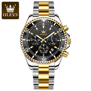 OLEVS 2870 Sports Chronograph Waterproof Mens Watches Analog Date OEM Luxury  Quartz Men wristwatch