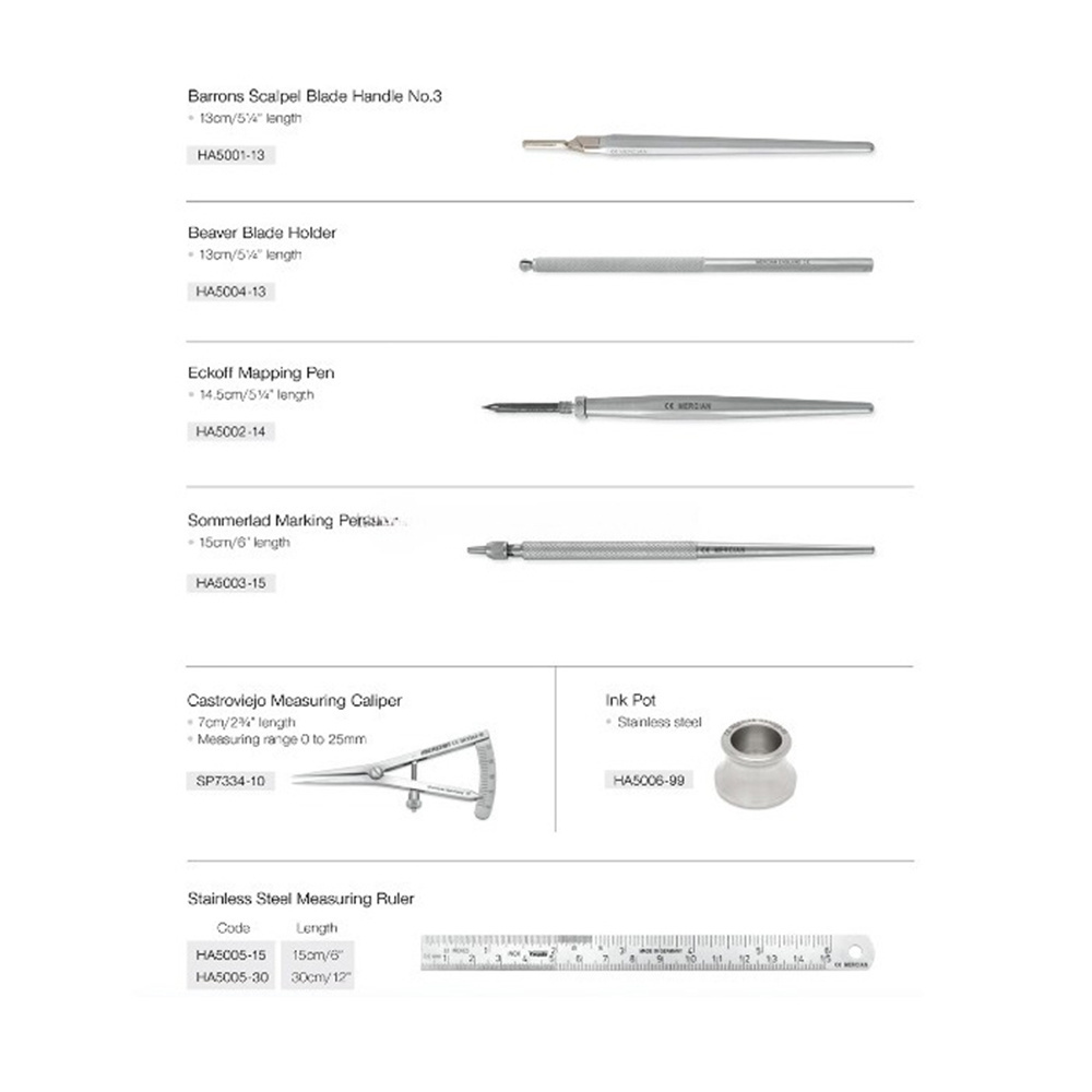 Hot Sale German Castroviejo Measuring Caliper Straight With Adjusting Locking Screw 40 Mm Ce Iso Approved