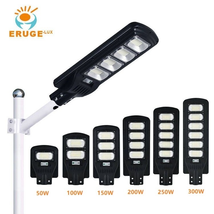 Super Bright IP65 Solar Street Lights with Motion Sensor for Outdoor Use with Integrated Solar Cell