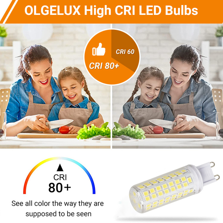 G9 LED Light Bulb  5W(50w 60W Halogen Equivalent)  Warm White 3000K LED Corn Lights for Home Lighting Chandelier Wall Sconces