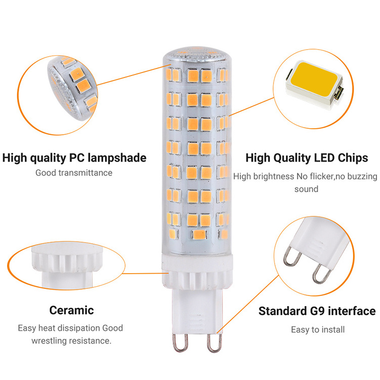 China  supplier G9 LED bulb 360 Beam Angle No-Flicker AC120V 8w 880lm